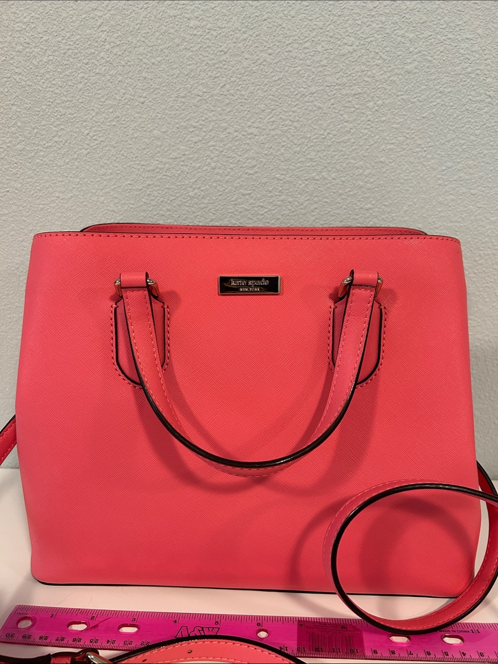 Pink Kate Spade Structured Tote Handbag with Detachable Strap - Picture 2 of 8